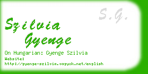 szilvia gyenge business card